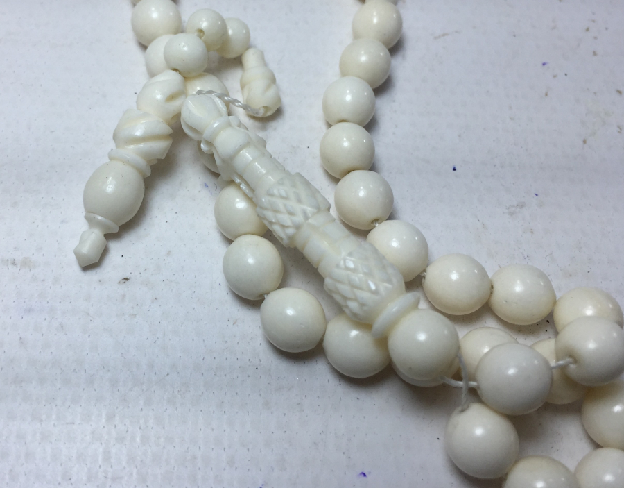 İMAMESİ İŞLEMELİ KEMİKTEN MAMUL USTA İŞİ TESBİH