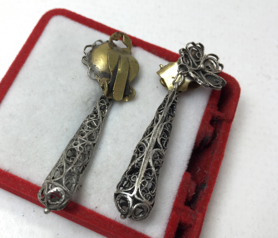 TELKARİ İŞÇİLİKLİ GÜMÜŞ KÜPE