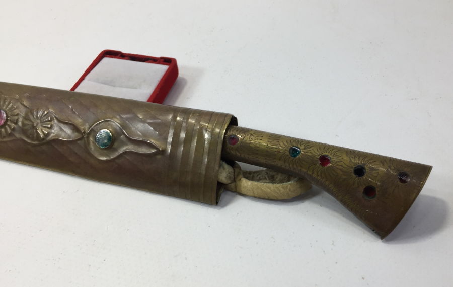 ÜZERİ ŞEHRİ HAN YAZILI TÜRKMEN İŞİ AVCI BIÇAĞI