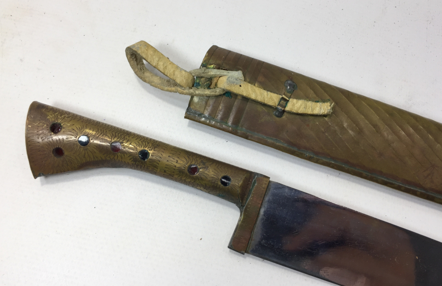 ÜZERİ ŞEHRİ HAN YAZILI TÜRKMEN İŞİ AVCI BIÇAĞI