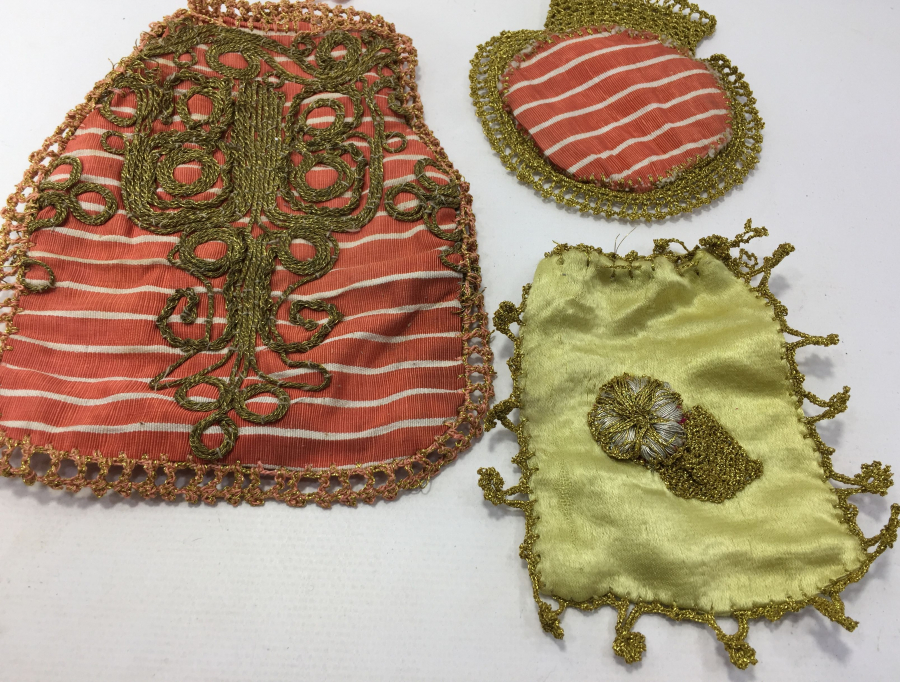 BİRİSİ DEV BOY 3 ADET OSMANLI DÖNEMİ KESE