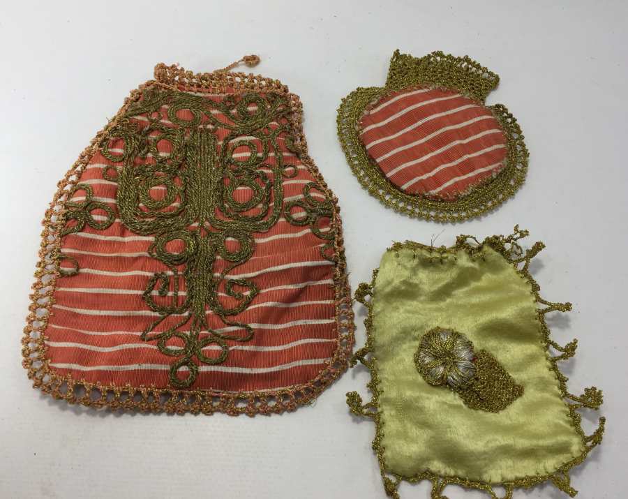 BİRİSİ DEV BOY 3 ADET OSMANLI DÖNEMİ KESE