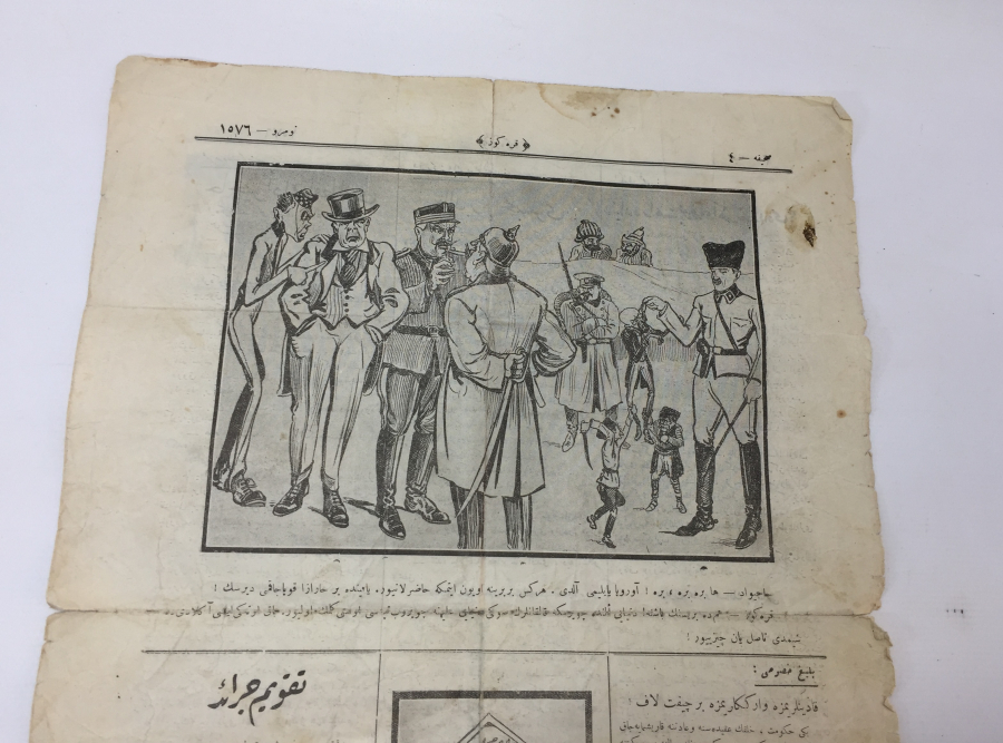 KAZIM KARABEKİR PAŞANIN DOĞUDA SALTANATI YIKTIĞINI KONU ALAN KARAGÖZ GAZETESİ