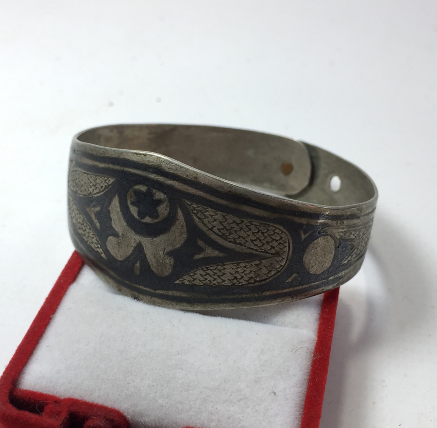 OSMANLI DÖNEMİ AY YILDIZLI VE SAVATLI VAN İŞİ BİLEZİK