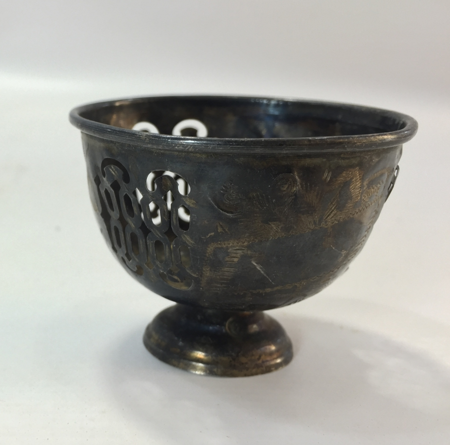 OSMANLI DÖNEMİ TUĞRALI VE KALEM İŞÇİLİKLİ GÜMÜŞ FİNCAN ZARFI