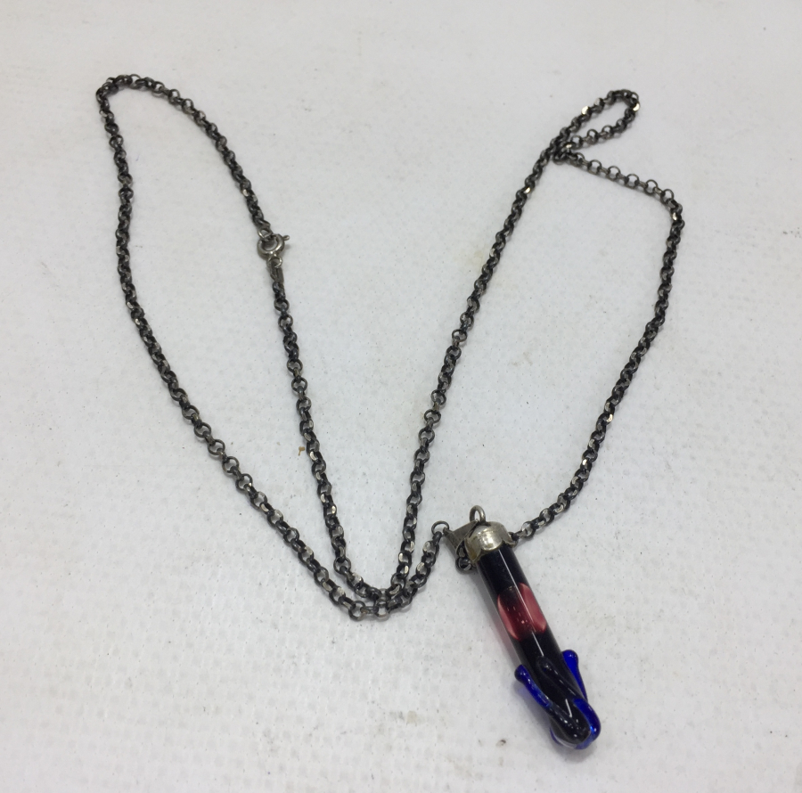 ZİNCİRİNE KADAR HERŞEYİYLE ORJİNAL MURANO GÜMÜŞ KOLYE