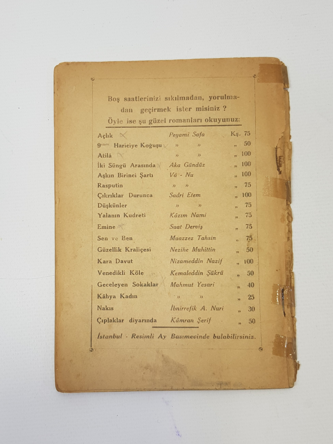 1934 NAZIM HİKMET İLK BASKI KİTAP: UNUTULAN ADAM 