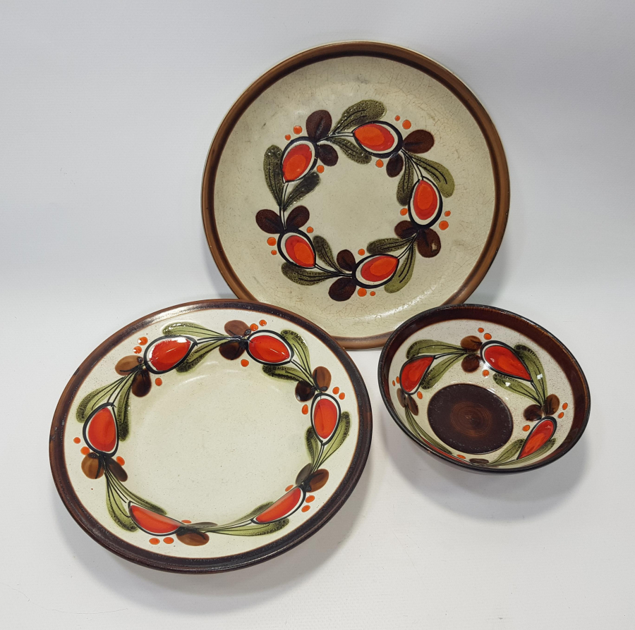 BERNAU SCHRAMBERG BİR KİŞİLİK PORSELEN YEMEK SERVİS SETİ 