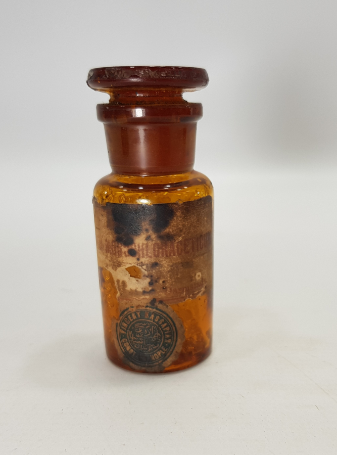 CONSTANTINOPLE... OSMANLICA YAZILI İLAÇ ŞİŞESİ 