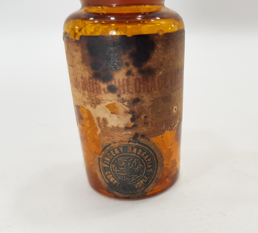 CONSTANTINOPLE... OSMANLICA YAZILI İLAÇ ŞİŞESİ 