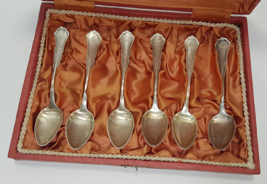 KUTUSUNDA GÜMÜŞ TATLI KAŞIĞI SETİ 