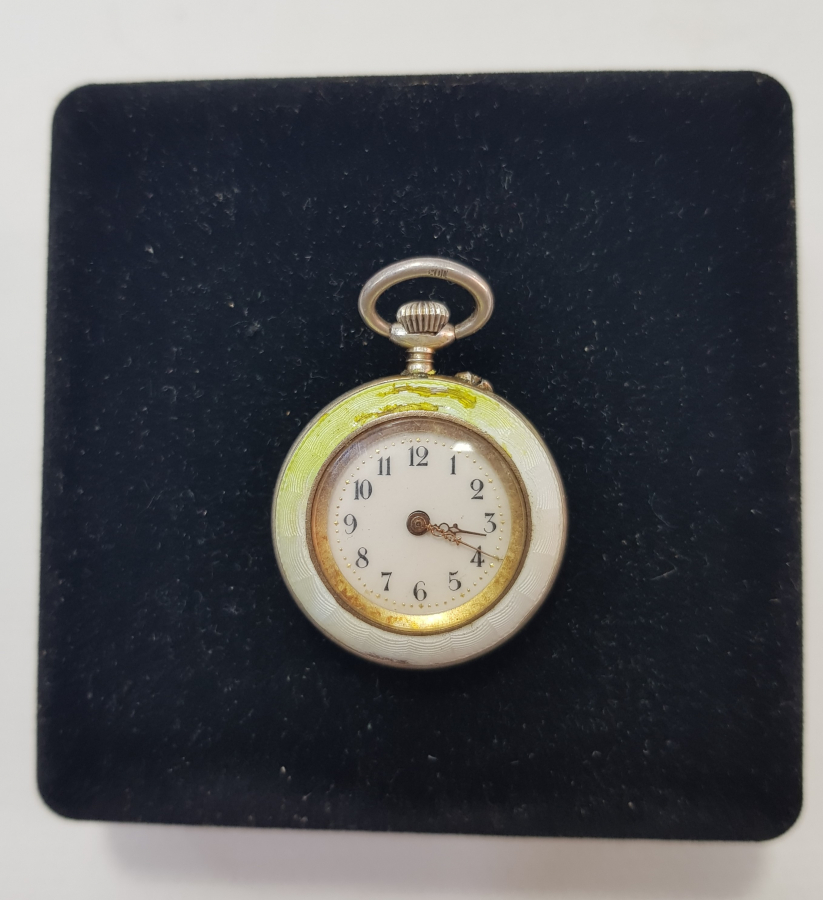 MİNELİ GÜMÜŞ CEP SAATİ 