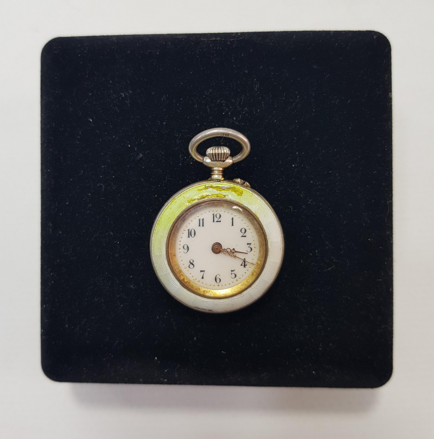 MİNELİ GÜMÜŞ CEP SAATİ 