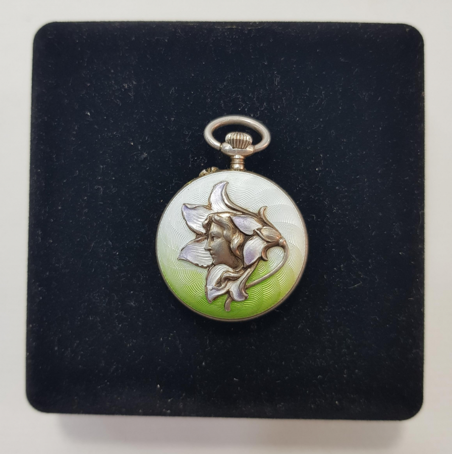 MİNELİ GÜMÜŞ CEP SAATİ 