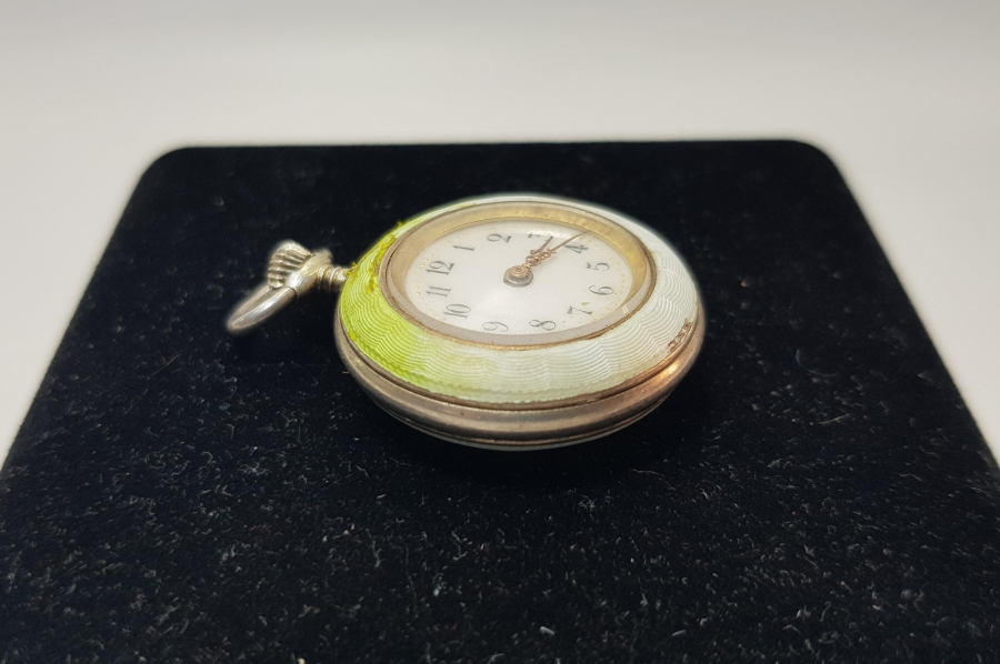 MİNELİ GÜMÜŞ CEP SAATİ 