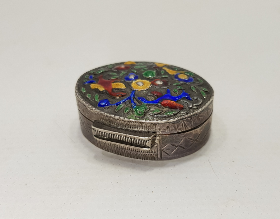 MİNELİ GÜMÜŞ ENFİYE KUTUSU