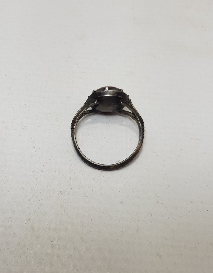 OSMANLI DÖNEMİ AKİK TAŞLI GÜMÜŞ YÜZÜK 