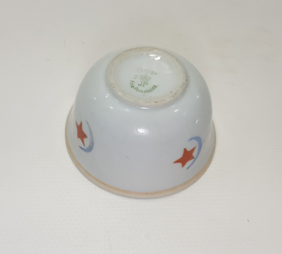 OSMANLI DÖNEMİ AY YILDIZLI PORSELEN BERBER TASI 