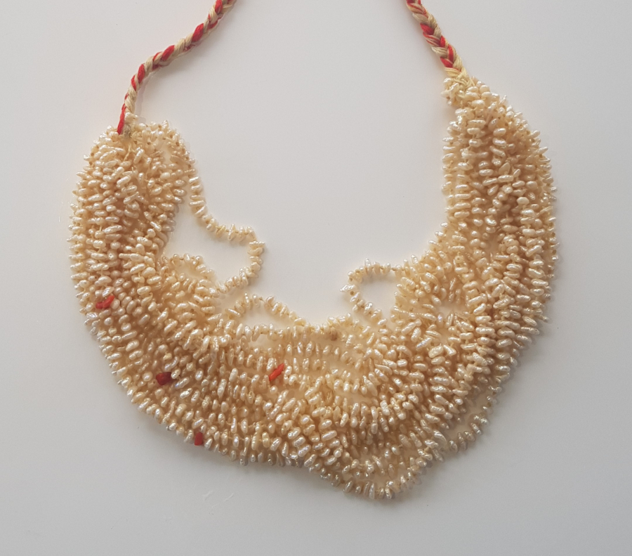 OSMANLI DÖNEMİ MERCAN TAŞLARLA SÜSLÜ KUM İNCİ GERDANLIK