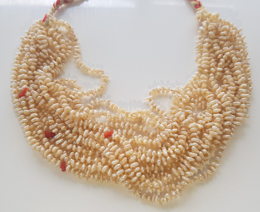 OSMANLI DÖNEMİ MERCAN TAŞLARLA SÜSLÜ KUM İNCİ GERDANLIK