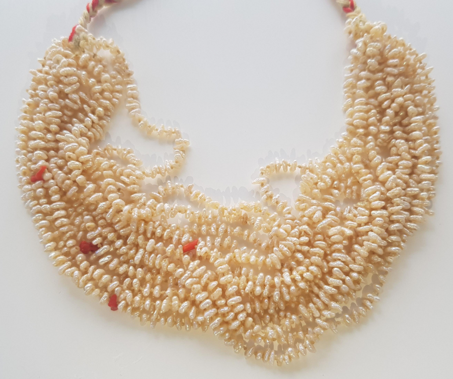 OSMANLI DÖNEMİ MERCAN TAŞLARLA SÜSLÜ KUM İNCİ GERDANLIK