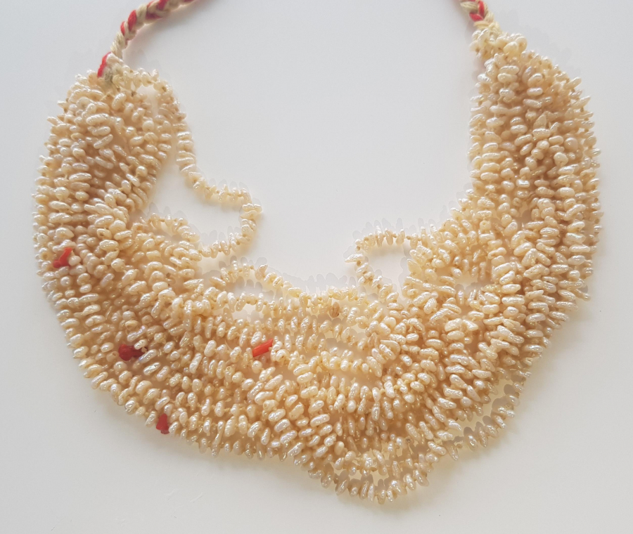 OSMANLI DÖNEMİ MERCAN TAŞLARLA SÜSLÜ KUM İNCİ GERDANLIK