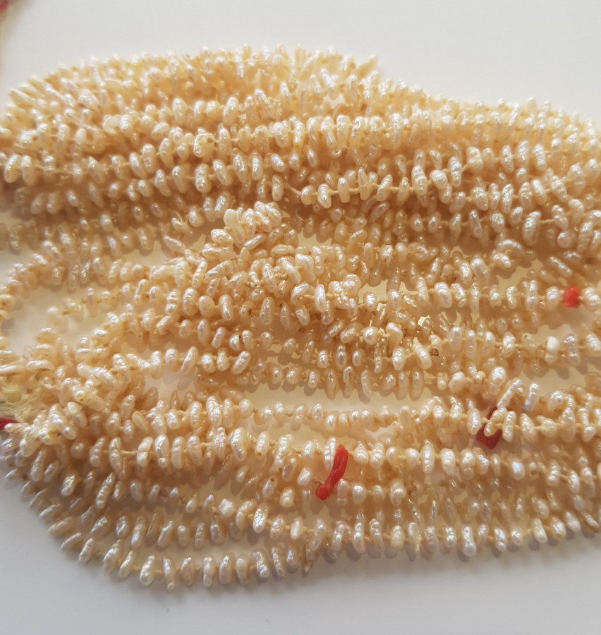 OSMANLI DÖNEMİ MERCAN TAŞLARLA SÜSLÜ KUM İNCİ GERDANLIK