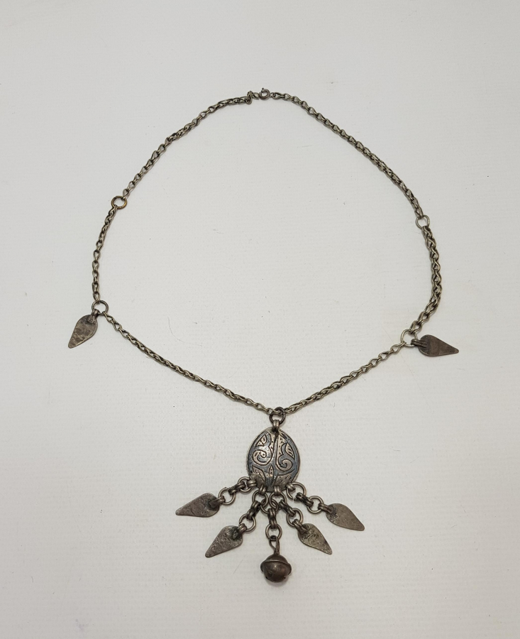 OSMANLI DÖNEMİ SAVATLI GÜMÜŞ KOLYE 