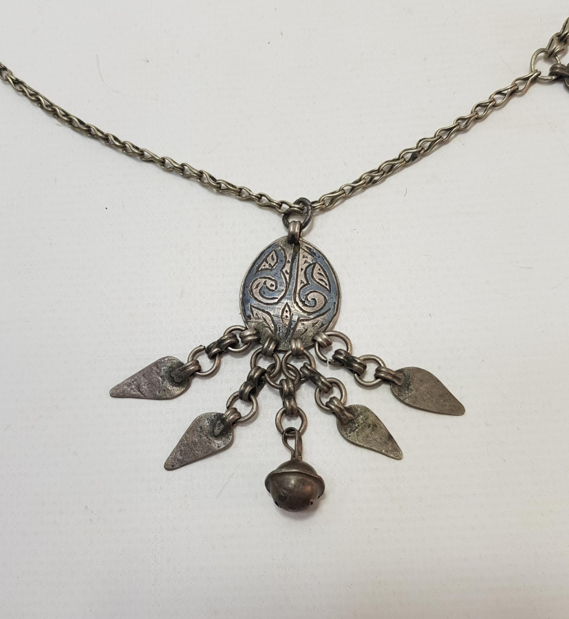 OSMANLI DÖNEMİ SAVATLI GÜMÜŞ KOLYE 