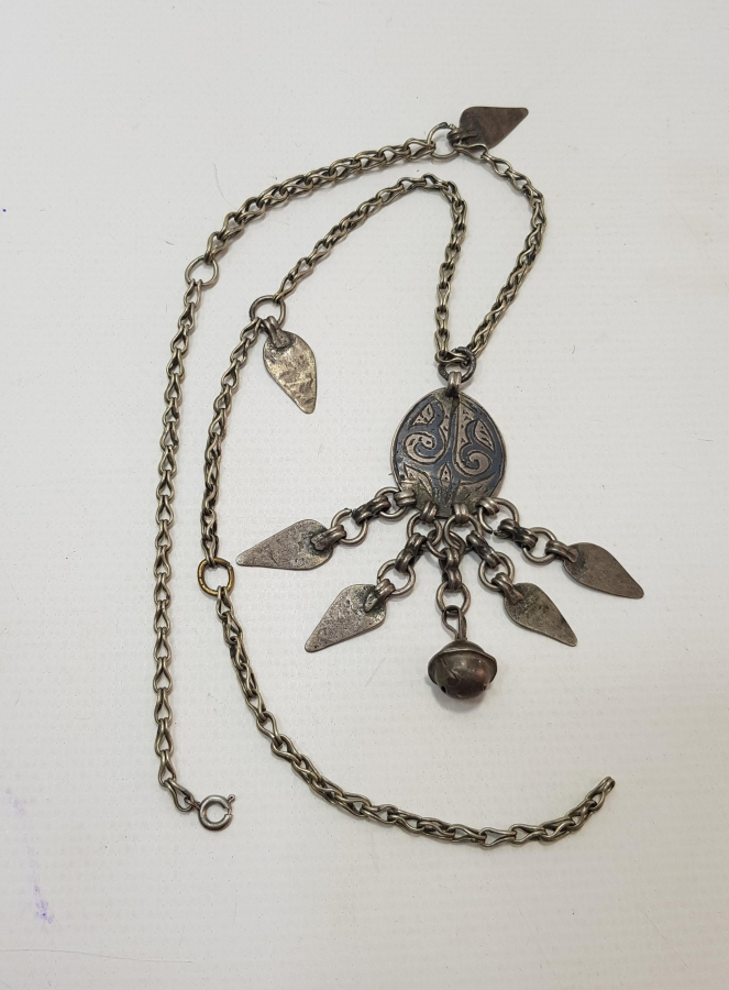 OSMANLI DÖNEMİ SAVATLI GÜMÜŞ KOLYE 