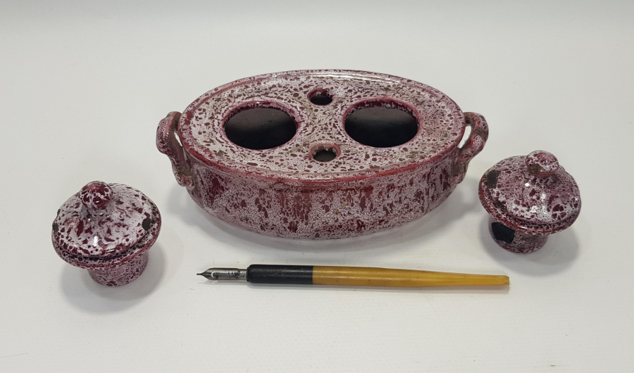 OSMANLI DÖNEMİ SERAMİK ÜZERİ EMAYE KAPLI HOKKA TAKIMI 