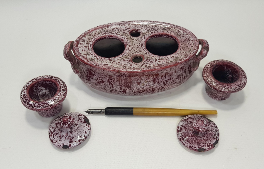 OSMANLI DÖNEMİ SERAMİK ÜZERİ EMAYE KAPLI HOKKA TAKIMI 