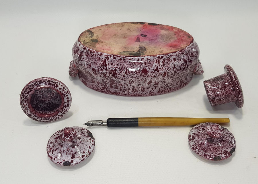 OSMANLI DÖNEMİ SERAMİK ÜZERİ EMAYE KAPLI HOKKA TAKIMI 