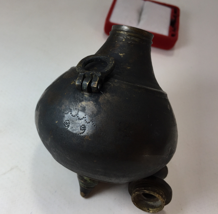 OSMANLI DÖNEMİ BRONZDAN MAMUL BARUTLUK