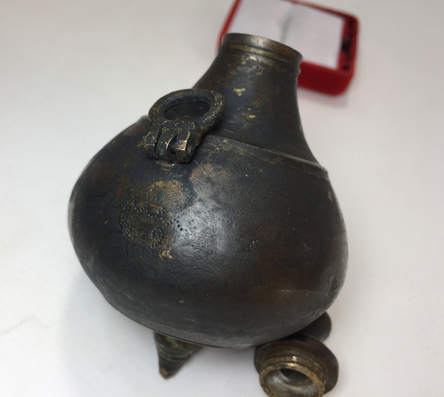 OSMANLI DÖNEMİ BRONZDAN MAMUL BARUTLUK