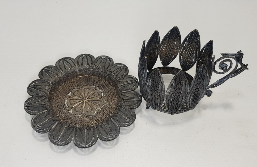 TELKARİ GÜMÜŞ FİNCAN ZARFI VE ALTLIĞI 