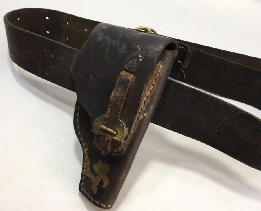 1. DÜNYA SAVAŞI TABANCA KILIFIYLA NADİR SUBAY KEMERİ