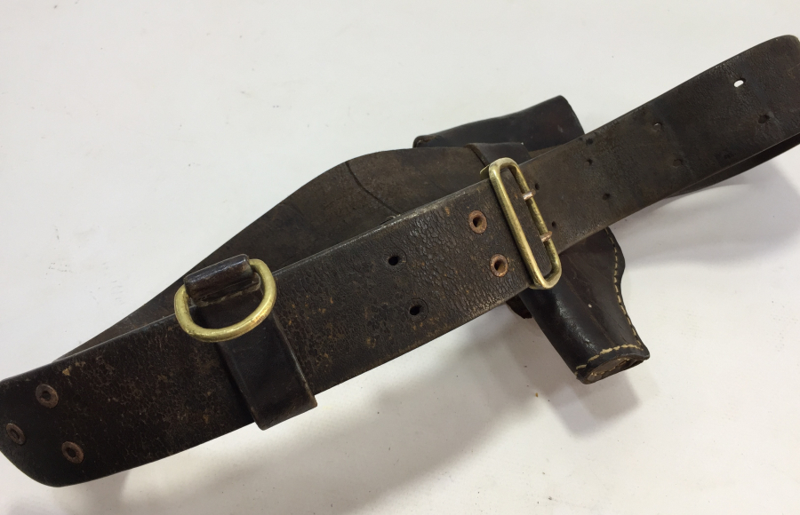 1. DÜNYA SAVAŞI TABANCA KILIFIYLA NADİR SUBAY KEMERİ