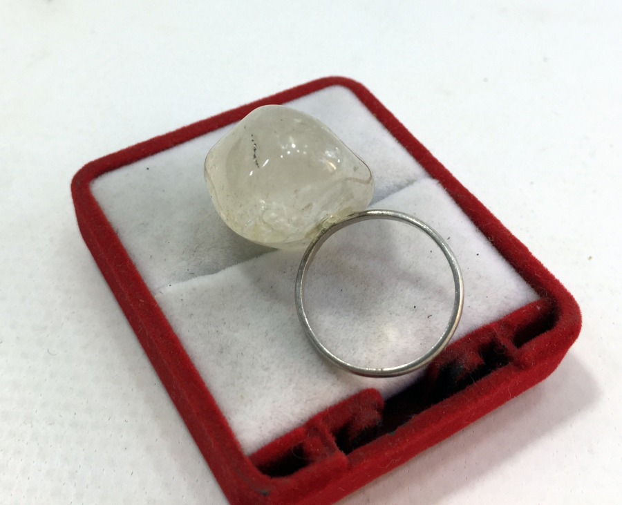 DUMANLI KUVARS TAŞLI GÜMÜŞ YÜZÜK