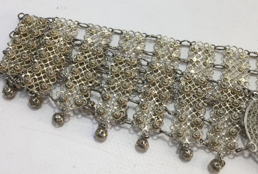 GÜVERSE İŞÇİLİKLİ GÜMÜŞ KAPLAMA GELİN KEMERİ