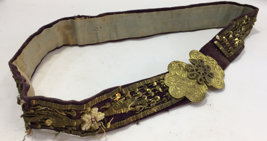 OSMANLI DÖNEMİ SIRMA İŞÇİLİKLİ BİNDALLI KEMERİ