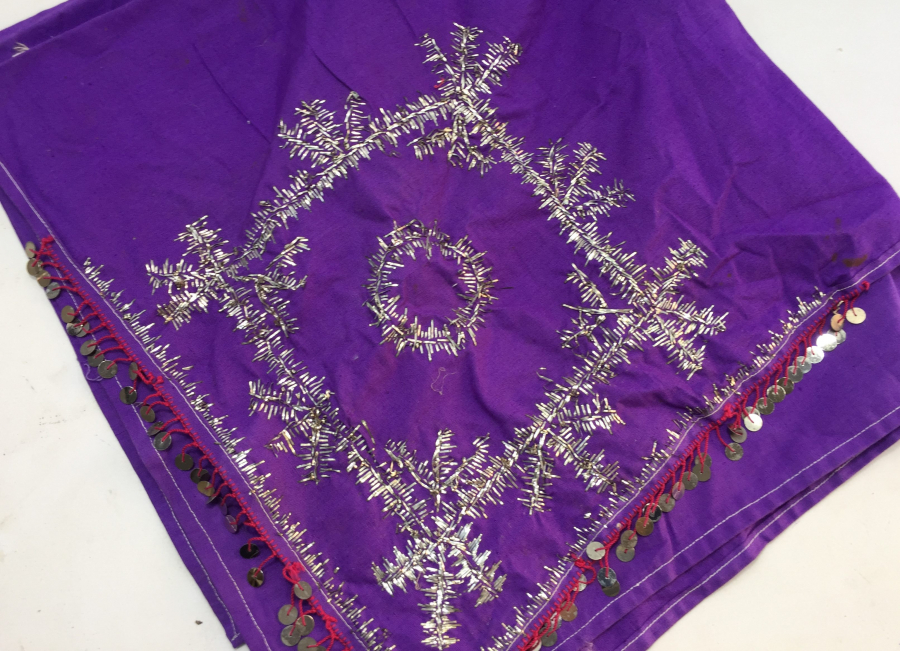 OSMANLI DÖNEMİ TEL KIRMA İŞÇİLİKLİ DAMAT MENDİLİ