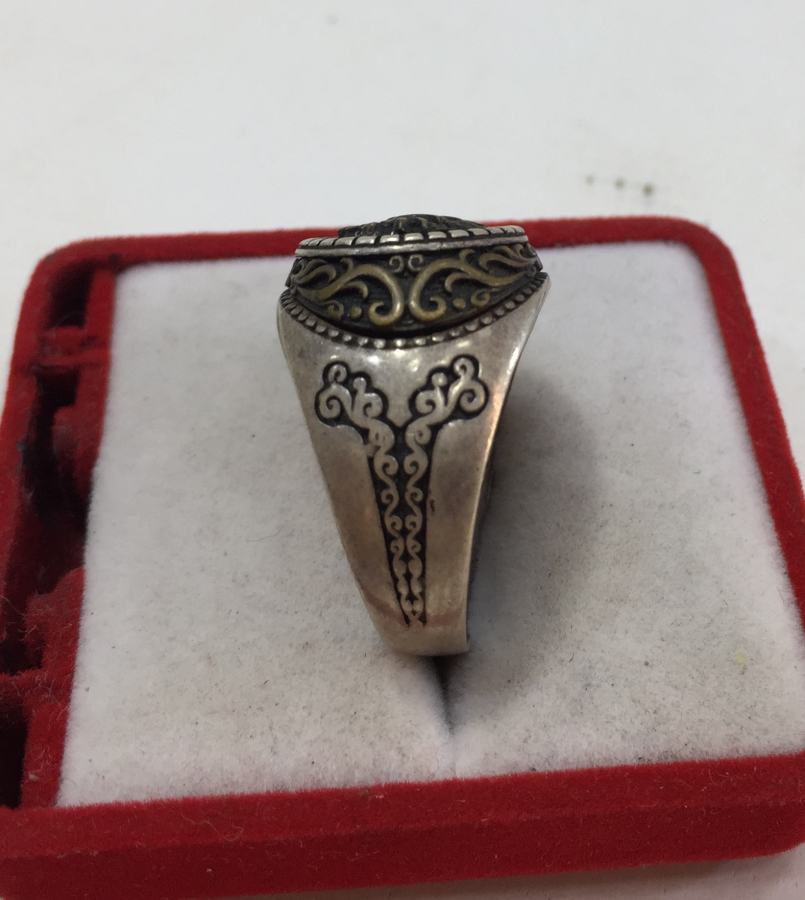 ÜZERİNDE OSMANLI DEVLET ARMASI BULUNAN GÜMÜŞ YÜZÜK