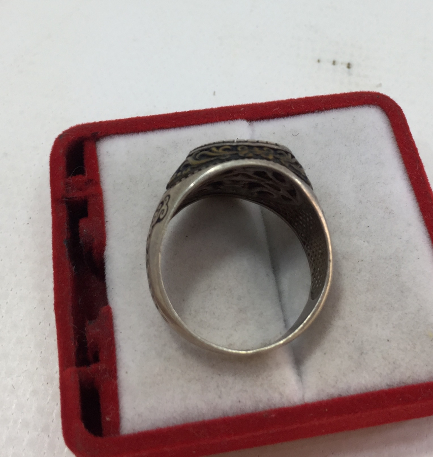 ÜZERİNDE OSMANLI DEVLET ARMASI BULUNAN GÜMÜŞ YÜZÜK