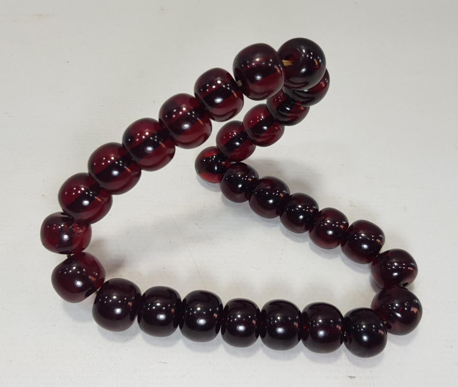 OSMANLI DÖNEMİ ATEŞ KEHRİBAR TESBİH 