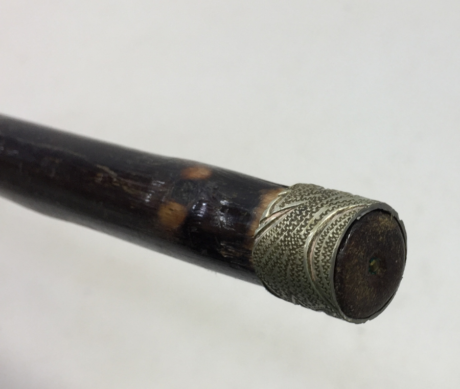 OSMANLI DÖNEMİ KALEM İŞÇİLİKLİ GÜMÜŞ SAPLI BEYEFENDİ BASTON