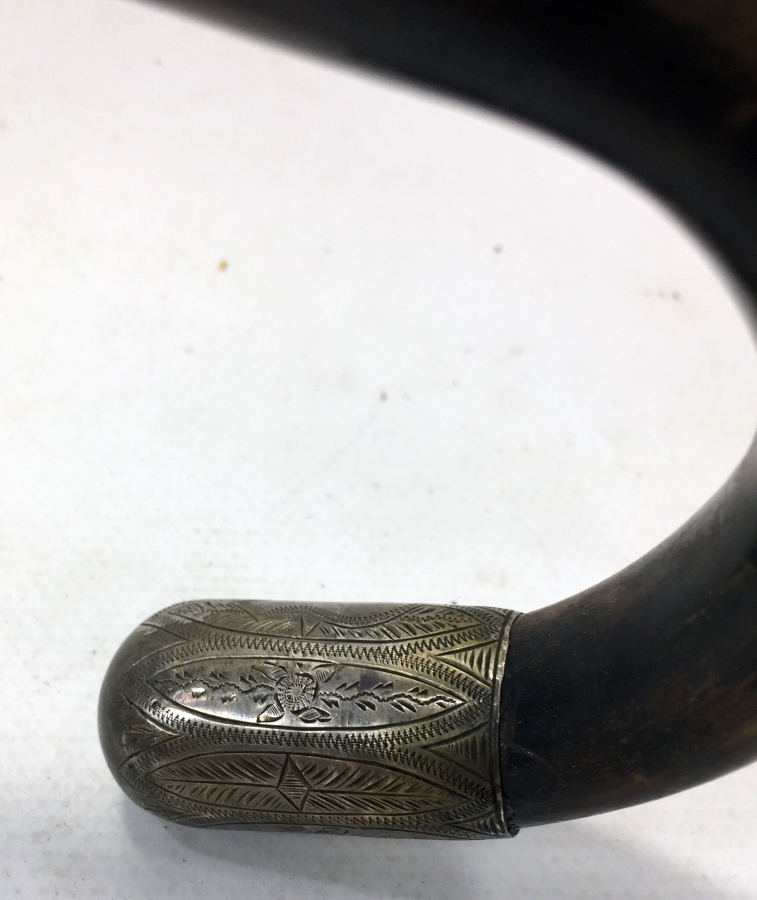 OSMANLI DÖNEMİ KALEM İŞÇİLİKLİ GÜMÜŞ SAPLI BEYEFENDİ BASTON