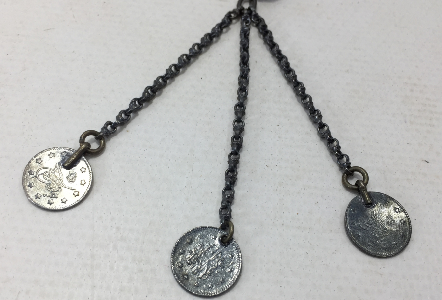 OSMANLI DÖNEMİ TELKARİ İŞÇİLİKLİ GÜMÜŞ TESBİH PÜSKÜLÜ