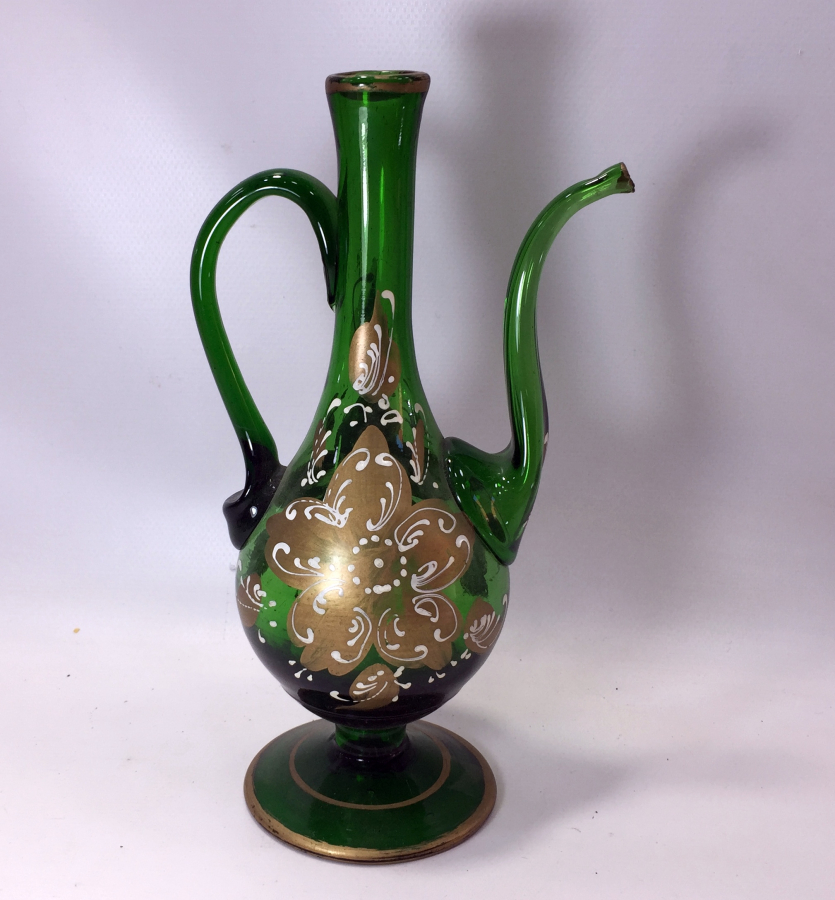 KOPARMA CAMDAN EL BOYAMA ANTİKA İBRİK