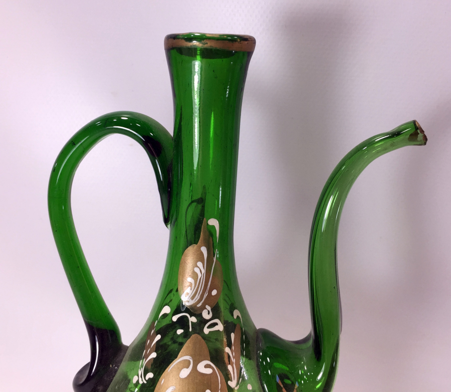 KOPARMA CAMDAN EL BOYAMA ANTİKA İBRİK